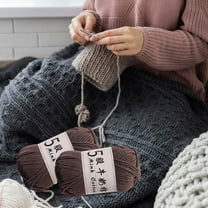 Foqnuq 5 Strands Milk Cotton Yarn for Crochet & Knitting, Acrylic Thread for DIY Projects, Baby Sweater, Dolls, Bags, Scarves - 50g, 325m Soft & Durable