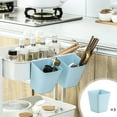 thumbnail image 1 of Foqnuq 5pc Hanging Storage Baskets Set - Wall-Mounted Organizer, Trolley Cup Holders, Small Utility Buckets, Garbage and Snack Containers for Home/Office, 1 of 6