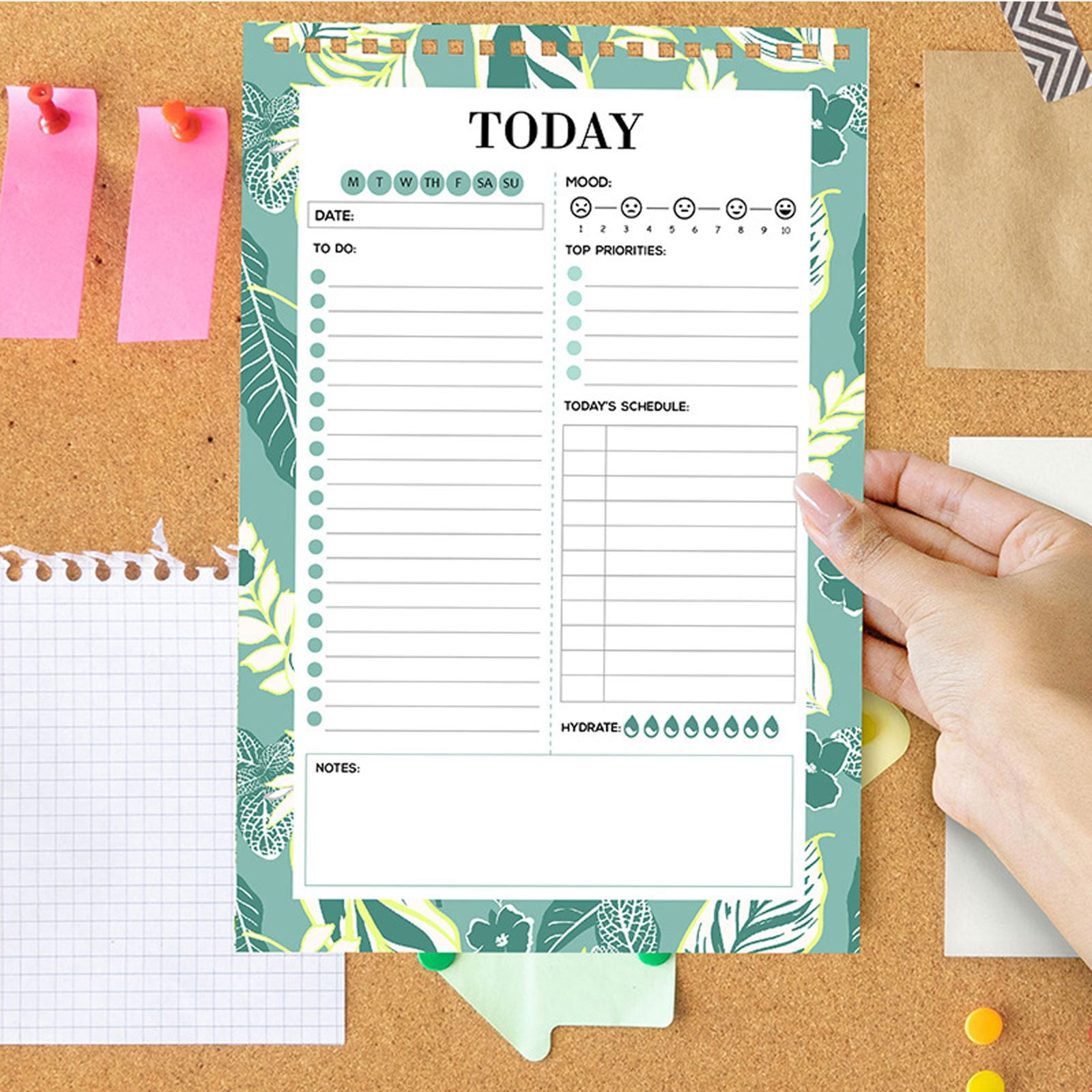 Walmart discounts of Foqnuq A5 Daily Planner: Simplified Schedule, Time Management, Office Notebook Diary for Productivity & Organization