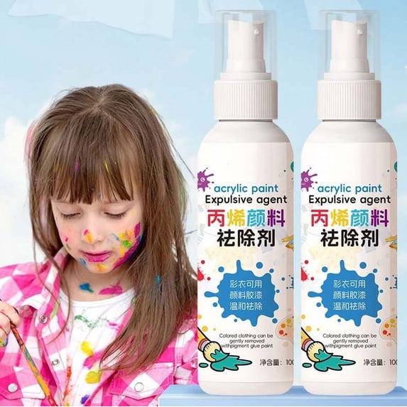 Foqnuq Acrylic Paint Remover Stain Cleaner Fabric Safe Multi-Surface Use Kitchen & Clothing Cleaning Agent