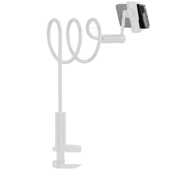 Foqnuq Adjustable Cell Phone Tablet Stand, Overhead Cantilever Bracket, 360-Degree Support for Smartphone & Tablet, Stable and Versatile Holder for Viewing & Streaming