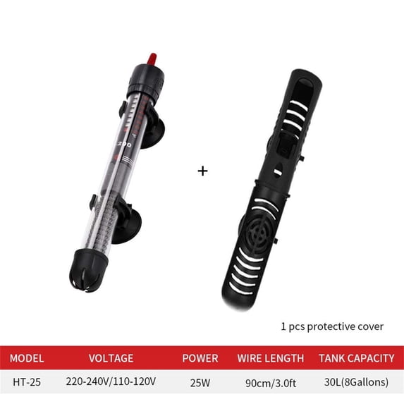 Foqnuq Aquarium Heater, Automatic Constant Temperature, Explosion-proof Quartz Glass, Intelligent Control, for Fish Tanks and Turtle Tanks