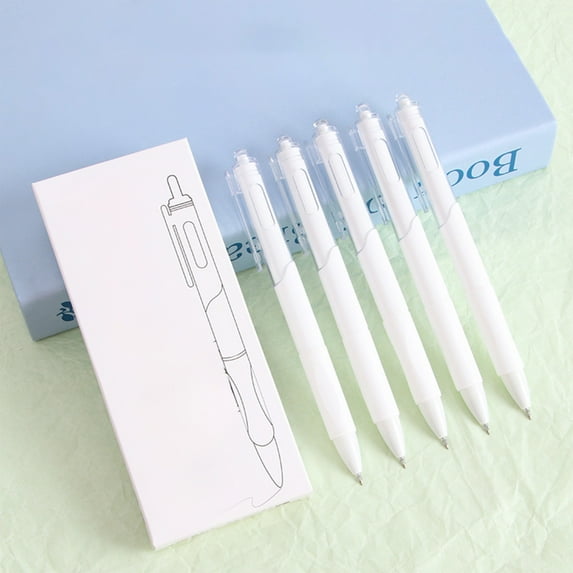 Foqnuq Black Gel Pen Smooth Writing Retractable Neutral Ink Multi-Color Ergonomic Grip for Journaling Drawing Office Use 5 Pack