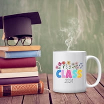 Foqnuq Ceramic Coffee Mug Graduation Gift 350ml Elegant Design Home Office Gym Beach Hiking Use