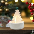 thumbnail image 1 of Foqnuq Christmas Tree Candle Holder - Ceramic Holiday Candle Decor & Pine Wreath Ornament, Tea Light Votive Tabletop Centerpiece, Green/Red/Gold/Yellow, Aromatherapy, 1 of 6