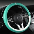 thumbnail image 1 of Foqnuq Colorblocked Steering Wheel Cover Protector | Non-Slip Car Steering Wheel Wrap | Universal Fit, Breathable & Anti-Skid | Easy Installation, Stylish Design, 1 of 9