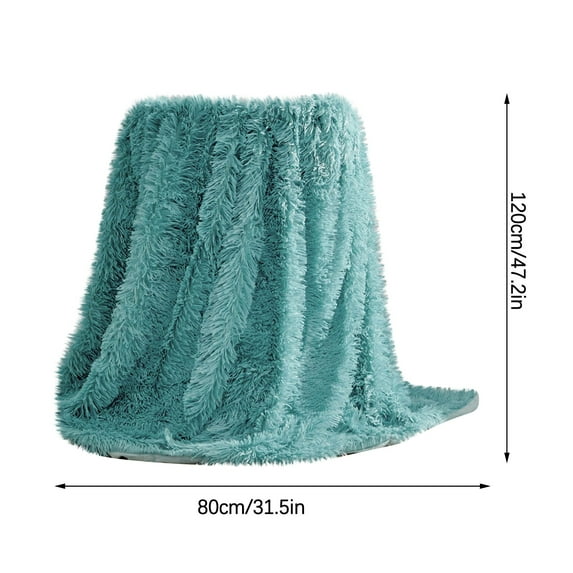 Foqnuq Cozy Soft Fuzzy Blanket for Couch Sofa Decor, Solid Color Microfiber Throw, 80x120cm Warm Snuggle Bed Blanket for Indoor Use