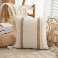thumbnail image 1 of Foqnuq Decorative Tassel Pillowcase Cover | Soft Sofa Cushion Case | Elegant Bedside Pillow | Cozy Home Decor | 45x45cm for Living Room & Office, 1 of 6