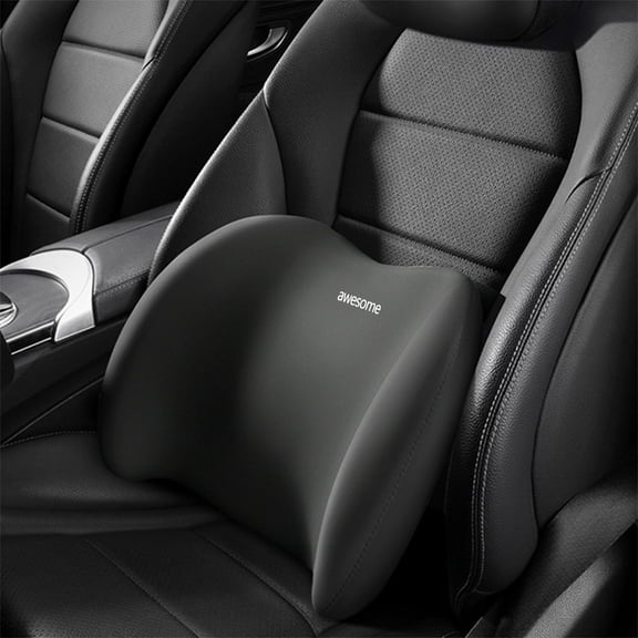 Foqnuq Ergonomic Lumbar Support Pillow for Office Chair & Car - Memory Foam Back Support Cushion, Breathable Backrest for Comfort & Pain Relief - Ideal for Travel & Home