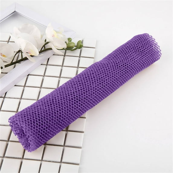 Foqnuq Exfoliating Shower Towel, Bath Scrub Net, Body Wash Cloth for Spa-like Cleansing, Soft Nylon Material, Removes Dead Skin, 32-Inch Long, Quick Drying