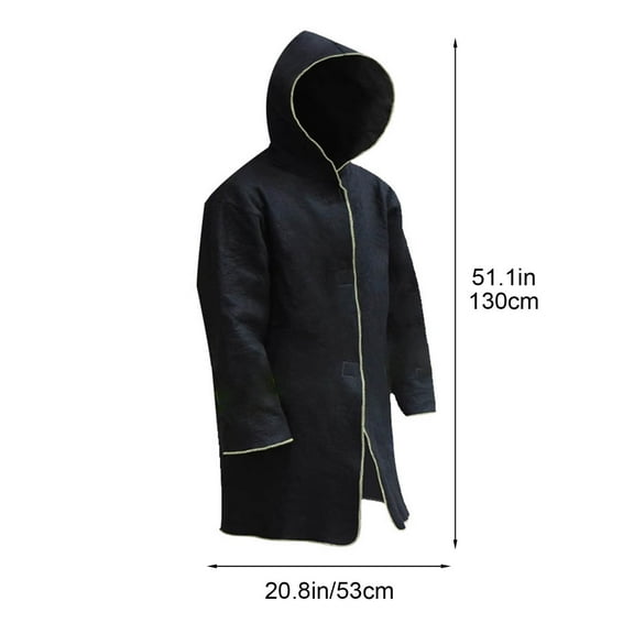 Foqnuq Fire Suit 1000 Degree Carbon Fiber Cape Fire Resistant Insulation Clothing for Emergency Escape and Home Safety