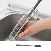 Foqnuq Flexible 360 Cup Brush Cleaner | Long Handle Water Bottle Brush | Soft Silicone Cup Lid & Bottle Cleaner | Durable, Scratch-Free | Easy to Use, Rinse & Hang