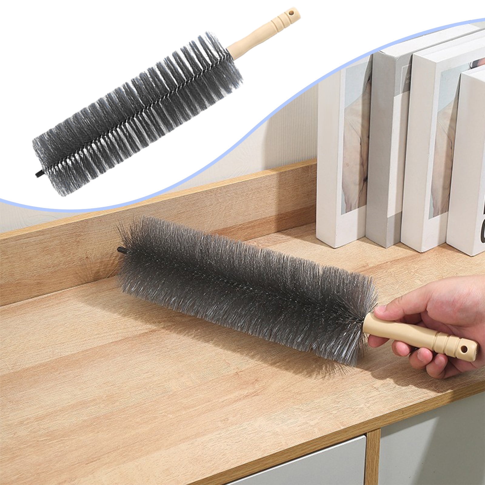 Foqnuq Flexible Fan Brush Mote Removal Brush, MultiPurpose Cleaning