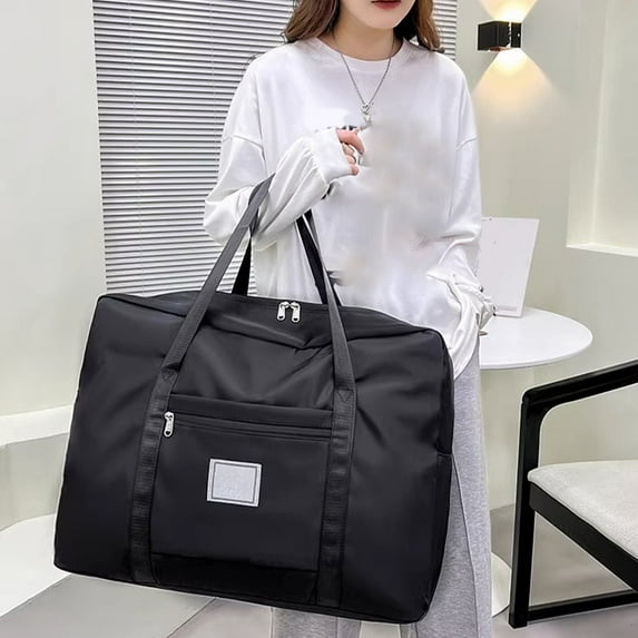 Foqnuq Foldable Travel Duffel Bag, Sport Tote Luggage, Waterproof Carry-on Bag, Weekend Travel Organizer, Large Capacity 30L Gym Duffle for Outdoor Trips