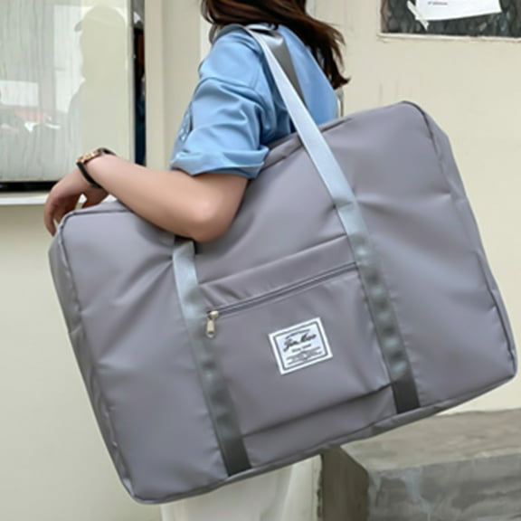 Foqnuq Foldable Travel Duffel Bag, Sport Tote Luggage, Waterproof Carry-on Bag, Weekend Travel Organizer, Large Capacity 30L Gym Duffle for Outdoor Trips