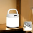 thumbnail image 1 of Foqnuq Handheld Rechargeable Night Light 360° Surround Lighting with Dimming Control, LED Clock Display, Portable Emergency Bedside Lamp, Soft Light Desk Lamp, 1 of 6