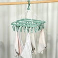 thumbnail image 1 of Foqnuq Hanger Socks Organizer with Clips, Space-Saving Clothing Rack for Panties, Underwear, Socks & Pantyhose - 32 Clip Storage Solution for Closet Organization, 1 of 7