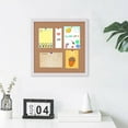 thumbnail image 1 of Foqnuq Hanging Photo Display Board, Photo Wall Decor & Cork Bulletin Board, Wooden Frame Message/Memo Board with Traceless Hooks & Twine, 30×30×2cm for Home & Office, 1 of 6