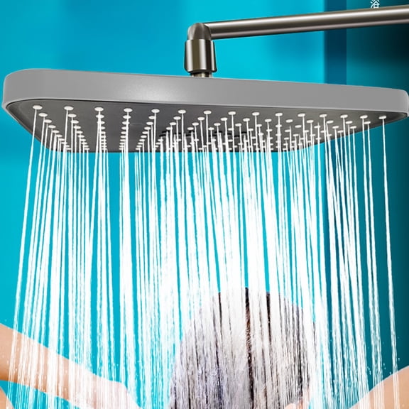 Foqnuq High Pressure Overhead Shower Head | Adjustable Top Spray Shower with Oversized Panel | Strong Water Output & Easy Installation for Ultimate Shower Experience