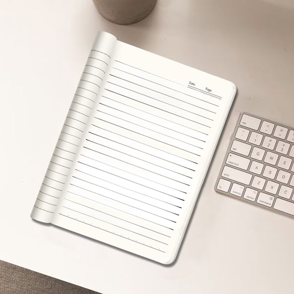Foqnuq Kraft Paper Notebook A5 B5 A4 Soft Faced Copybook Durable Writing Journal for Notes and Sketching with 60 Pages and 8mm Grids