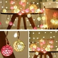 thumbnail image 1 of Foqnuq LED Rattan Ball String Lights 20 Bulbs 9.8Ft USB Powered Woven Cotton Globe Fairy Lights for Bedroom Wedding Party Christmas Home Decor, 1 of 9