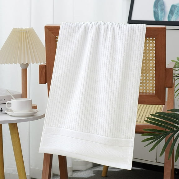 Foqnuq Large Cotton Bath Towel 34x73cm Thick Absorbent Sports Towel for Men and Women, Soft Quick-Dry Bath Sheet, Various Colors Available