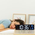 thumbnail image 1 of Foqnuq Large LED Digital Clock Alarm - Rechargeable Snooze Wall Clock - Date & Temperature Display - USB Powered - Perfect for Home & Office, 1 of 7