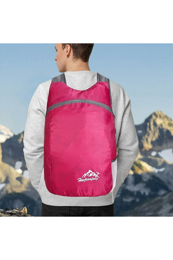 Lightweight Foldable Backpack, Travel Daypack, Outdoor Sports Bag, Water-Resistant Polyester Rucksack, Compact Storage for Hiking, Camping, and Shopping