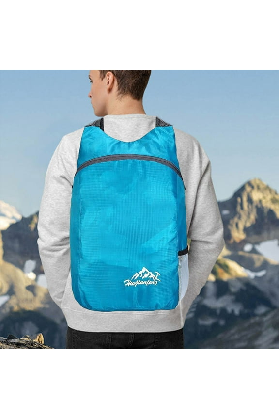 Lightweight Foldable Backpack, Travel Daypack, Outdoor Sports Bag, Water-Resistant Polyester Rucksack, Compact Storage for Hiking, Camping, and Shopping