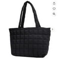 thumbnail image 1 of Foqnuq Lightweight Quilted Nylon Tote Bag for Women with Zipper Closure, Large Shoulder Handbag, Machine Washable, Ideal for Travel and Daily Use, 1 of 1