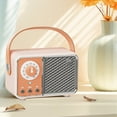 thumbnail image 1 of Foqnuq Mini Wireless Bluetooth Speaker Retro Design Portable Audio System with Stereo Sound, 3.5mm Input, Long Battery Life for Music Playback, 1 of 8