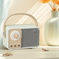 thumbnail image 1 of Foqnuq Mini Wireless Bluetooth Speaker Retro Design Portable Audio System with Stereo Sound, 3.5mm Input, Long Battery Life for Music Playback, 1 of 8