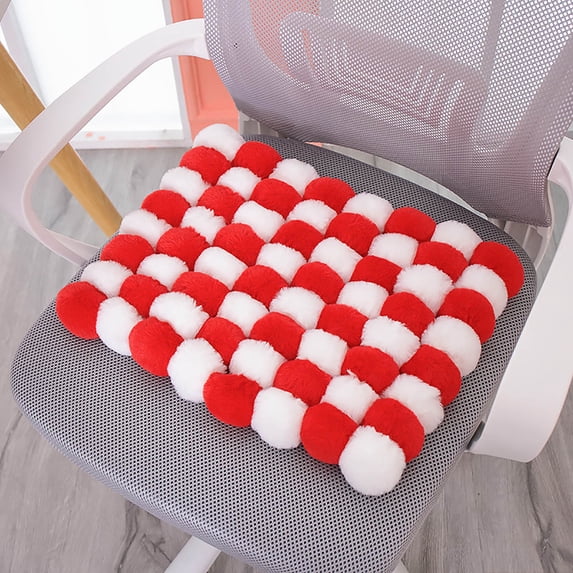 Foqnuq Non-Slip Chair Cushion Seat Pads for Home & Office Kitchen Patio, Soft Cotton Linen Fabric, Comfortable Floor Pillows, 14.6"x11.8"