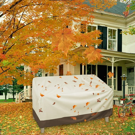 Foqnuq Patio Loveseat Cover, Outdoor Furniture Protector, Waterproof & UV Resistant Sofa Cover, Fits 57.87"x32.68", Ideal for Courtyard & Garden Use