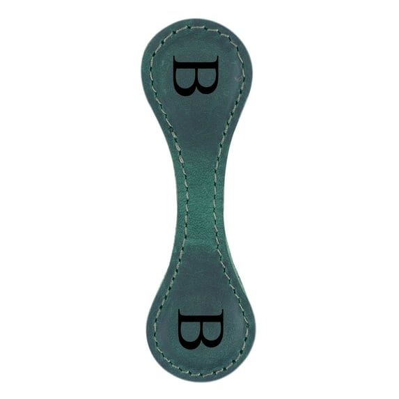 Foqnuq Personalized Magnetic Leather Bookmark, Vintage Green, Book Lovers Gift, Durable & Stylish, No More Dog-Eared Pages