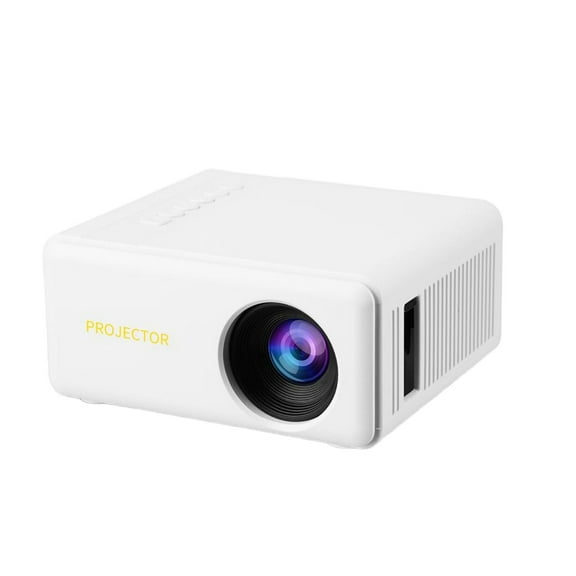 Foqnuq Portable 1080P HD Ceiling Projector - Wall Mount Projector for Home Theater - Multi-Device Connectivity - Lightweight & Easy Setup for Bedroom Use