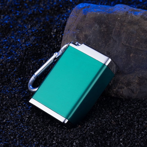 Foqnuq Portable Ashtray with Lid | Leak-proof Mini Aluminum Ashtray | Keychain Ashtray for Odor Control | Ideal for Camping, Fishing, and Travel