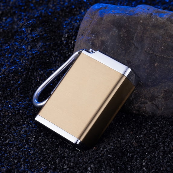 Foqnuq Portable Ashtray with Lid | Leak-proof Mini Aluminum Ashtray | Keychain Ashtray for Odor Control | Ideal for Camping, Fishing, and Travel