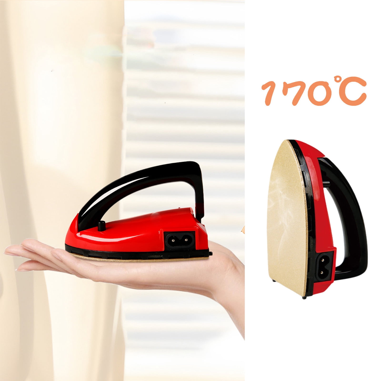 Foqnuq Portable Mini Steam Iron - Compact Travel Iron, Low-Power Fabric Steamer, 25W Clothes Iron for Home, DIY, and Travel - 110V-240V Perfect for Small Spaces