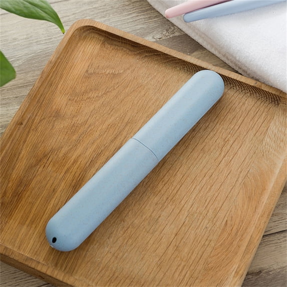 Foqnuq Portable Travel Toothbrush Case, Hygiene Toothbrush Storage Box, Compact & Lightweight Teether Holder, Easy-Clean Travel Essential for Adults