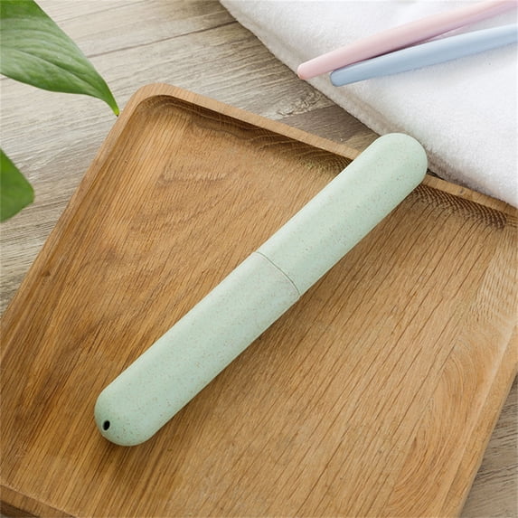 Foqnuq Portable Travel Toothbrush Case, Hygiene Toothbrush Storage Box, Compact & Lightweight Teether Holder, Easy-Clean Travel Essential for Adults