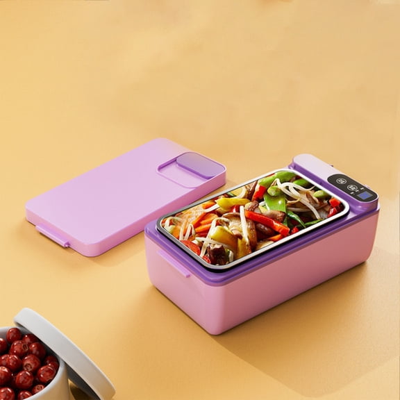 Foqnuq Rechargeable Hot Rice Box Insulated Lunch Container Stainless Steel Detachable Inner for Outdoor Camping Portable Food Heating