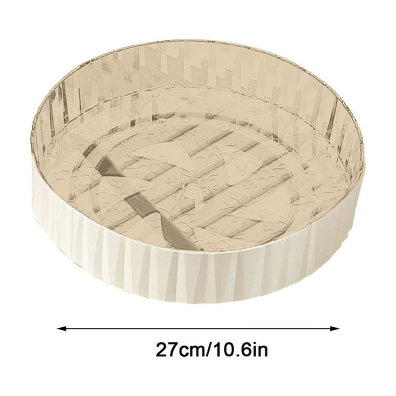 Foqnuq Rotating Seasoning Rack - Multifunctional Kitchen Storage Turntable - Spice Organizer Storage Shelf - Clear Plastic Lazy Susan for Pantry, Fridge, Bathroom