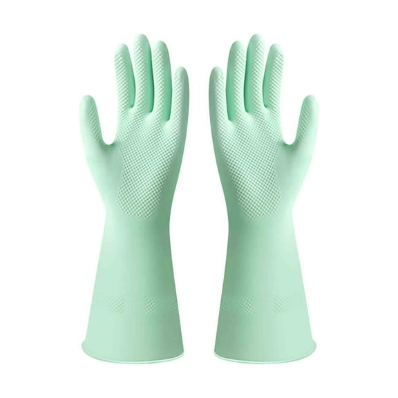 Foqnuq Rubber Cleaning Gloves for Dishwashing & Household Chores | Thickened Latex Kitchen Gloves | Durable & Comfortable Waterproof Rubber Gloves