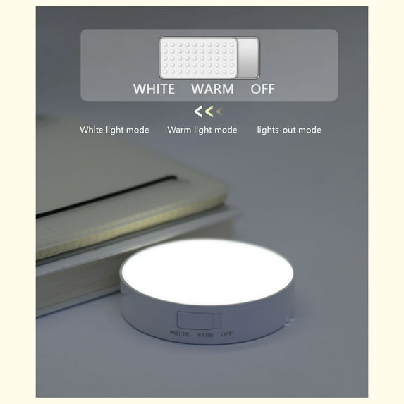 Foqnuq Solar Motion Sensor Night Light Wireless LED Table Lamp with Rechargeable Battery and Magnetic Base for Bedroom, Bathroom, or Stairs