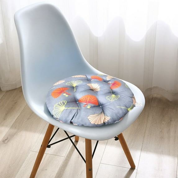 Foqnuq Solid Color Chair Cushion, Thickened Seat Pillow, Soft Memory Foam Pad, Round Chair Cushion for Dining, Kitchen, Patio, Indoor, Outdoor Use