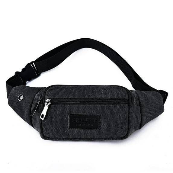 Foqnuq Sports Waist Bag for Men and Women, Running Fanny Pack, Outdoor Canvas Belt Bag, Comfortable Travel Storage for Mobile Phones and Essentials