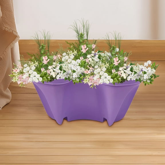 Foqnuq Stackable Plastic Strawberry Planter Pot with 3 Petals for Space-Saving Vertical Growing, Ideal for Garden, Greenhouse, and Vines