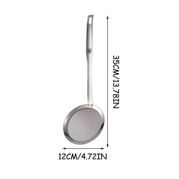 Foqnuq Stainless Steel Filter Spoon Oil Separator Fine Mesh Screen Kitchen Tool 304 Material Easy to Clean for Cooking and Straining
