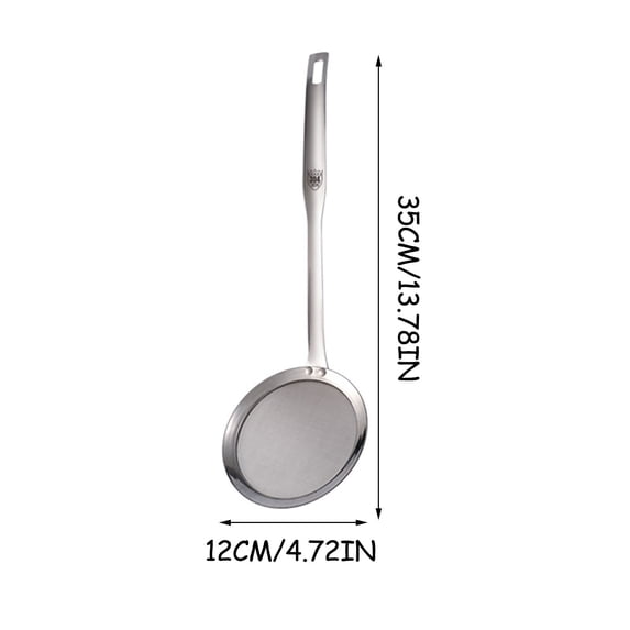 Foqnuq Stainless Steel Filter Spoon Oil Separator Fine Mesh Screen Kitchen Tool 304 Material Easy to Clean for Cooking and Straining